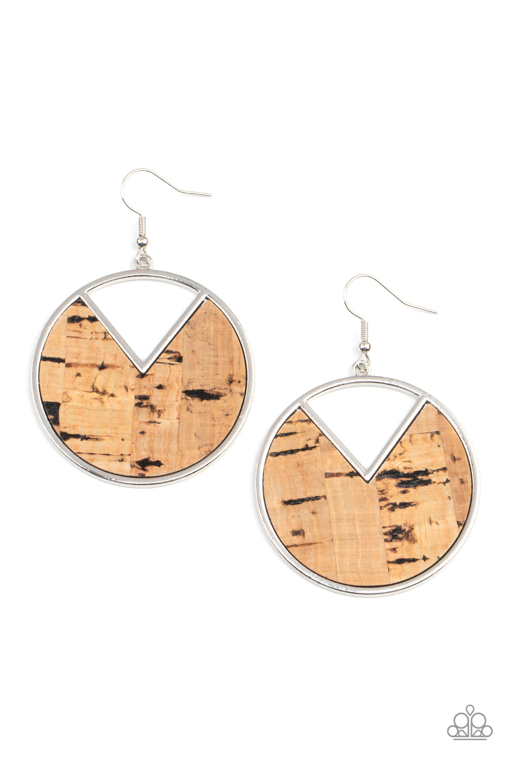 Nod to Nature - Black Cork Earring Paparazzi E0478