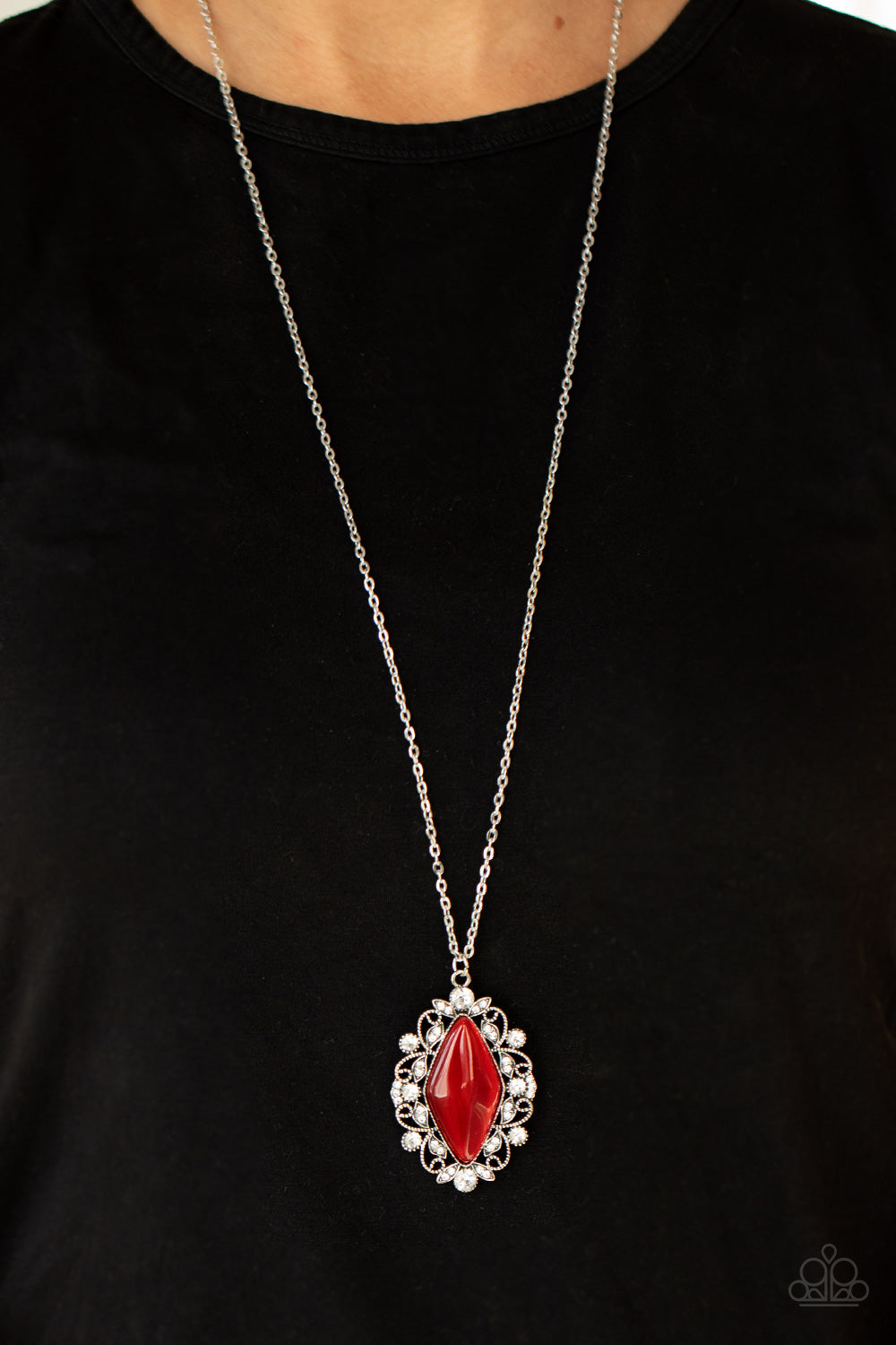 Exquisitely Enchanted - Red Necklace Paparazzi  N0372