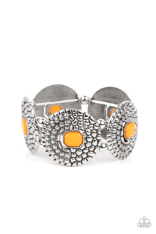 Prismatic Prowl Orange Stretch Bracelet Paparazzi B0160