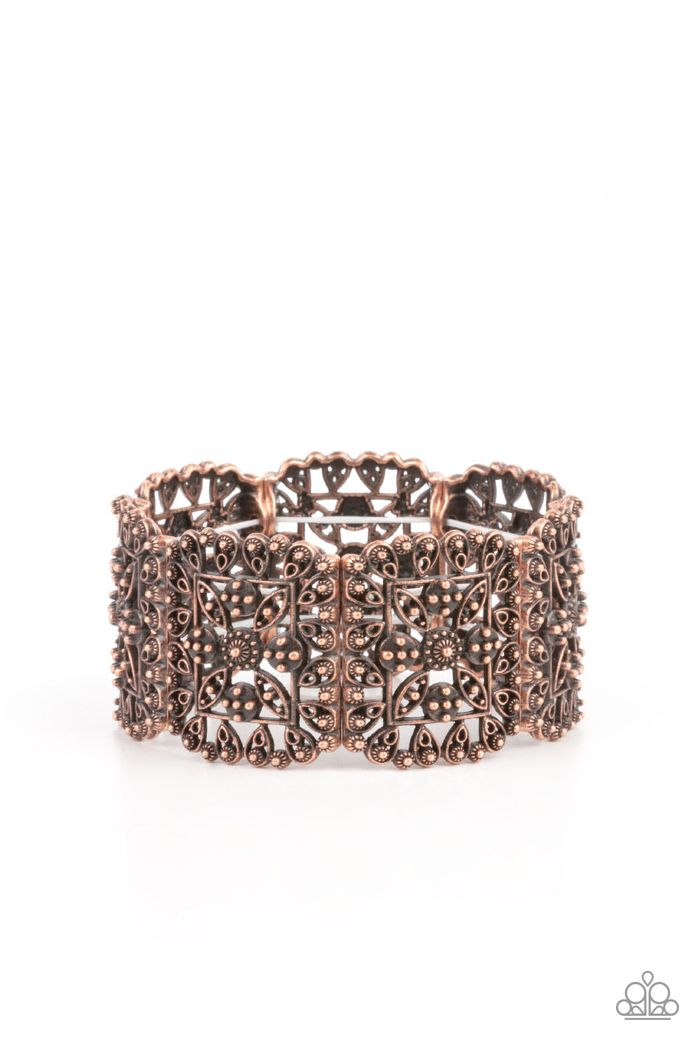 Enchanted Vineyards - Copper Stretch Bracelet Paparazzi B0349