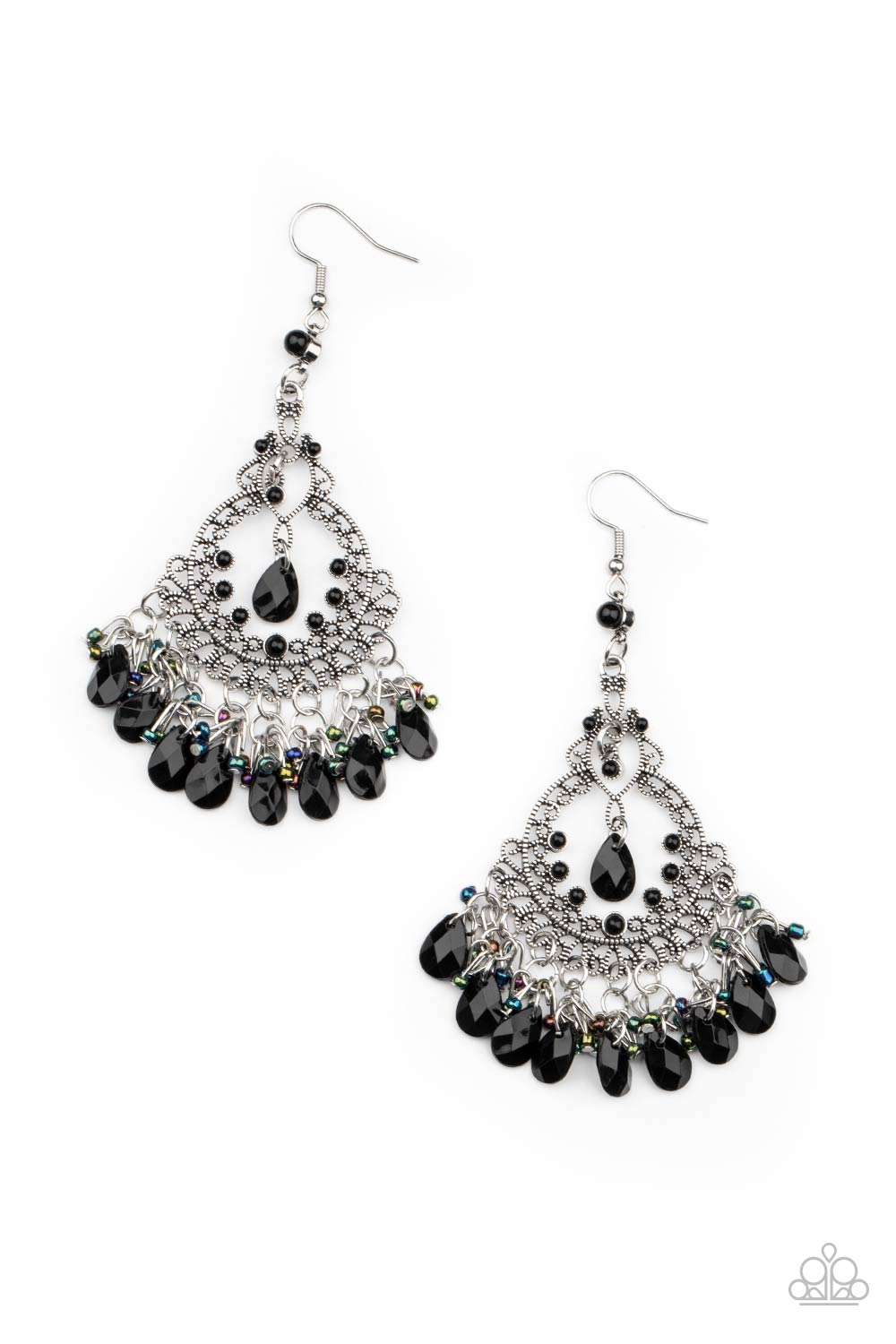 I'll Take That As A Compliment - Black Multicolored Sead Bead Earring Paparazzi E0541