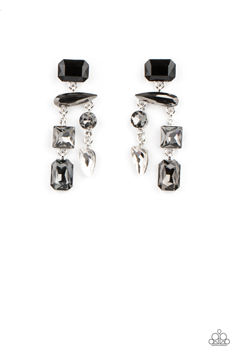 Hazard Pay - Silver Earring Paparazzi E0196