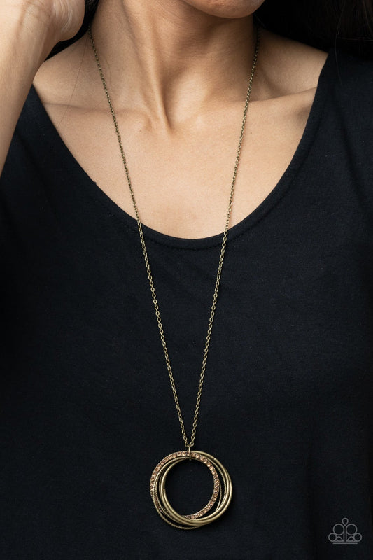 Harmonic Halos Brass Necklace Paparazzi N0064