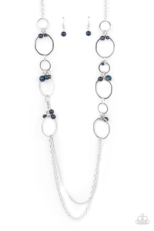 Ante UPSCALE Blue Pearl Necklace Paparazzi N1010