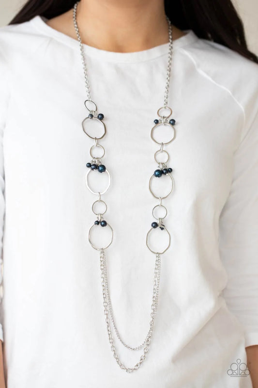 Ante UPSCALE Blue Pearl Necklace Paparazzi N1010