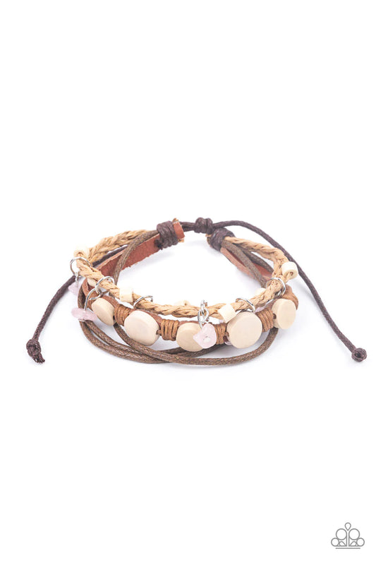 Run The Rapids Pink Stone Urban Bracelet Paparazzi B0168