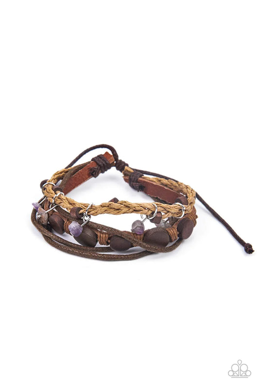 Run the Rapids Purple Stone Urban Bracelet Paparazzi B0088