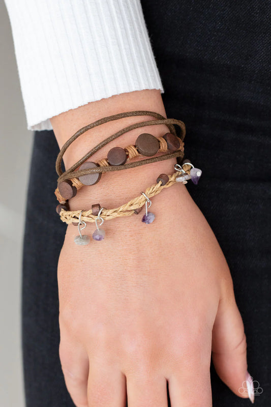 Run the Rapids Purple Stone Urban Bracelet Paparazzi B0088