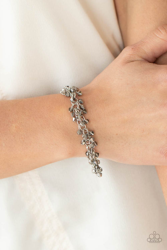 Twinkly Twilight - Silver Hematite Bracelet Paparazzi B0468