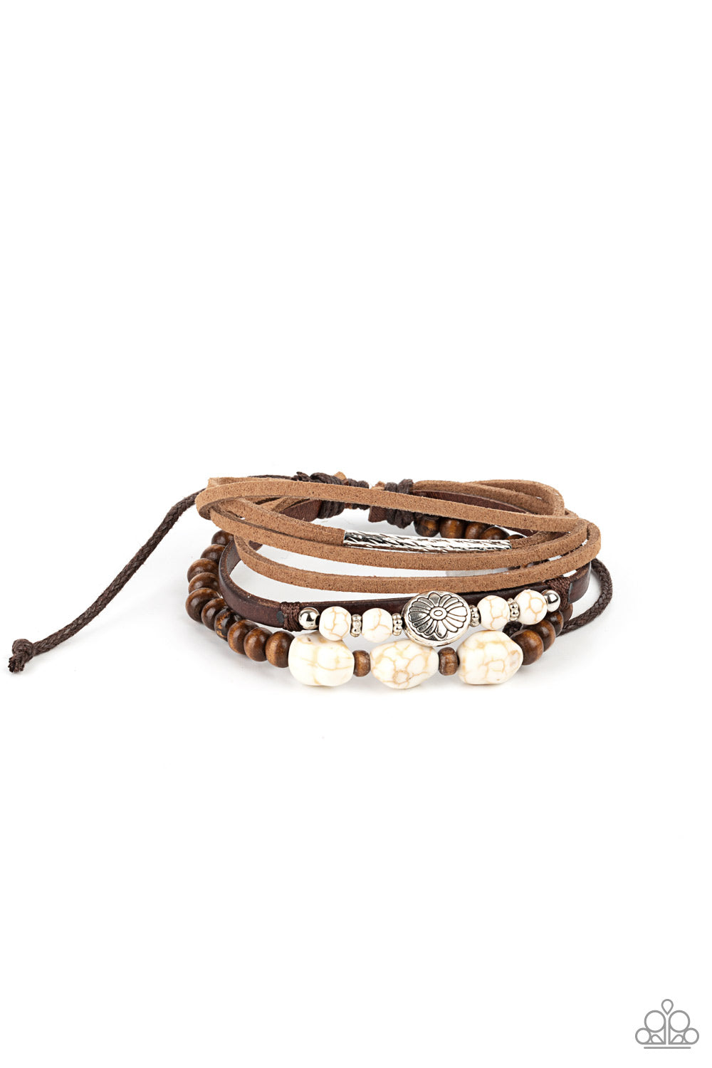 Act Natural - White Urban Bracelet Paparazzi B0347