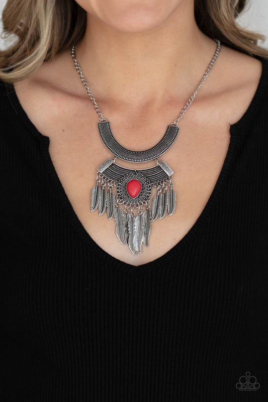 Desert Devotion - Red Necklace Paparazzi N0332