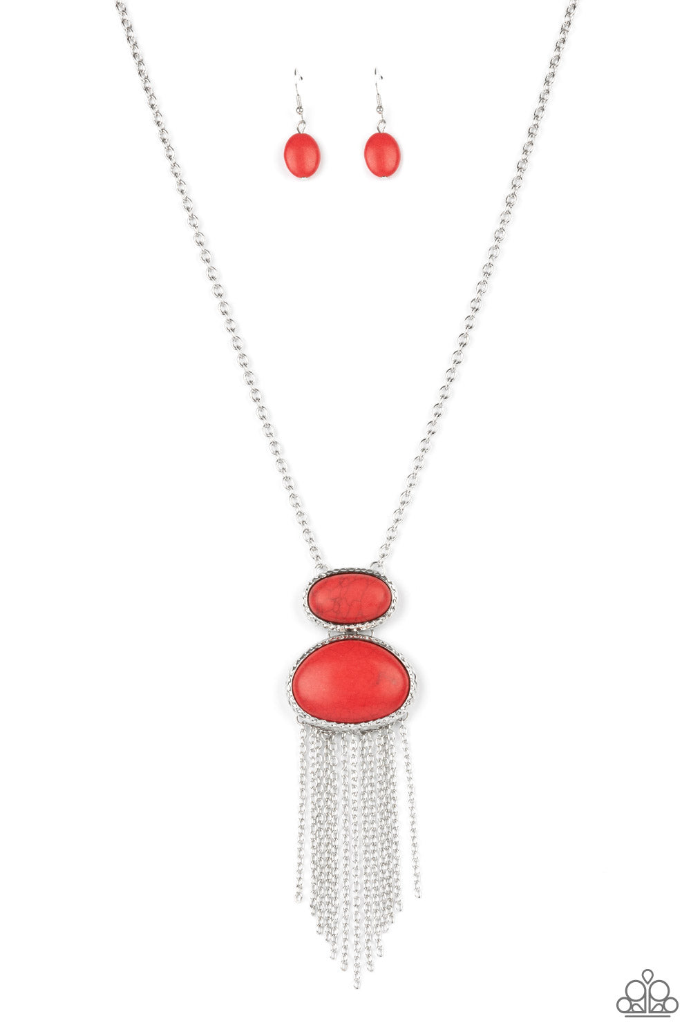 Meet Me At Sunset - Red Stone Santa Fe Style Necklace Paparazzi N1175