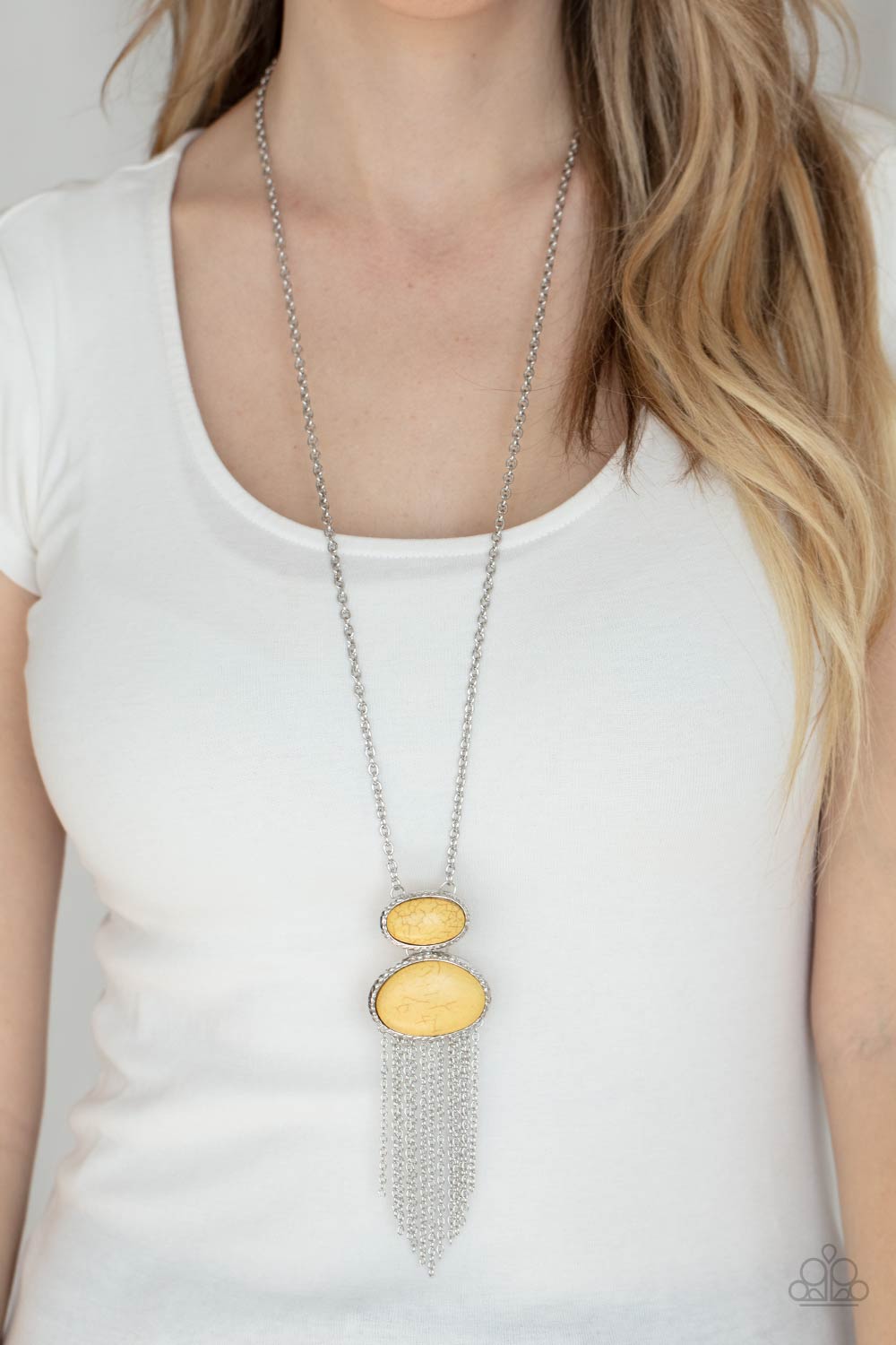 Meet Me At Sunset - Yellow Stone Santa Fe Style Necklace Paparazzi N1275