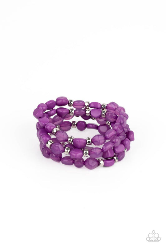 Nice Glowing! Purple Stretch Bracelets Paparazzi B0320