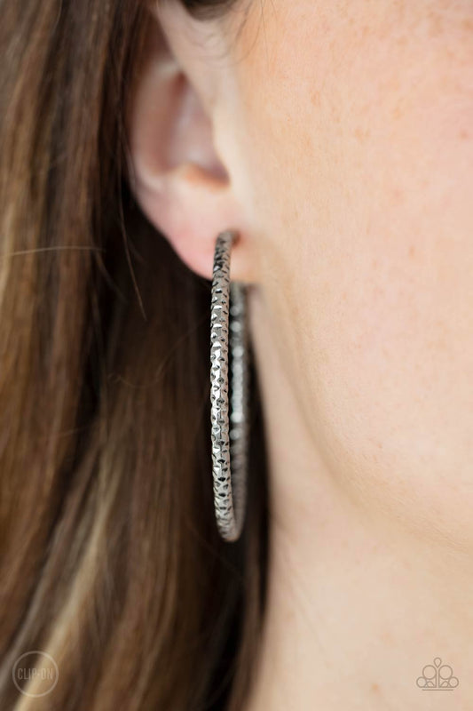 Subtly Sassy - Silver Clip-On Earring Paparazzi E0460