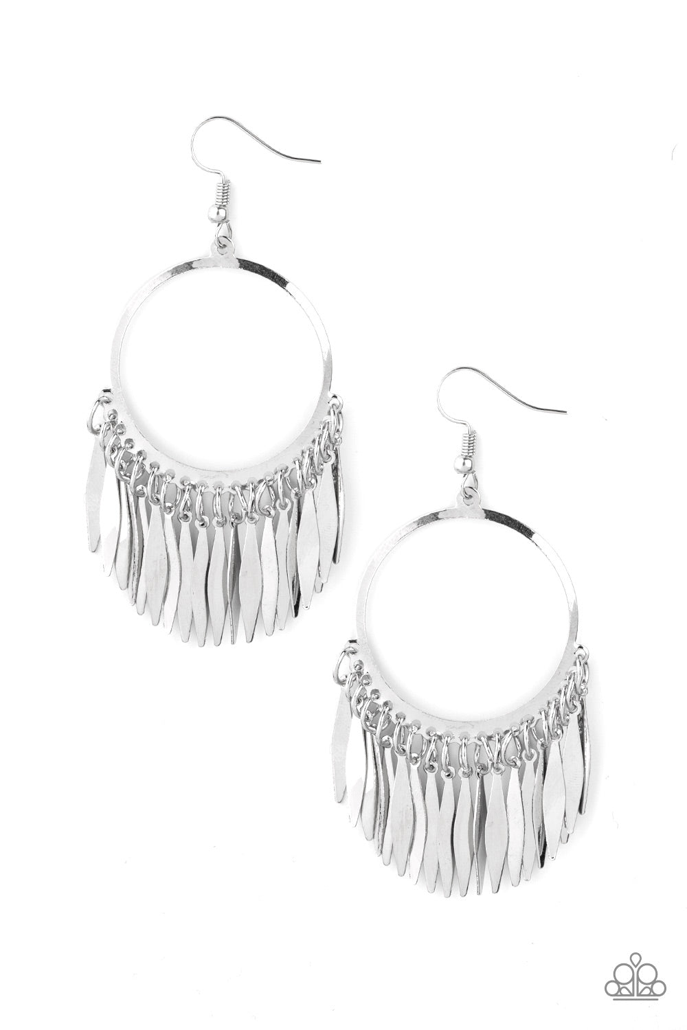 Radiant Chimes - Silver Earring Paparazzi E0445