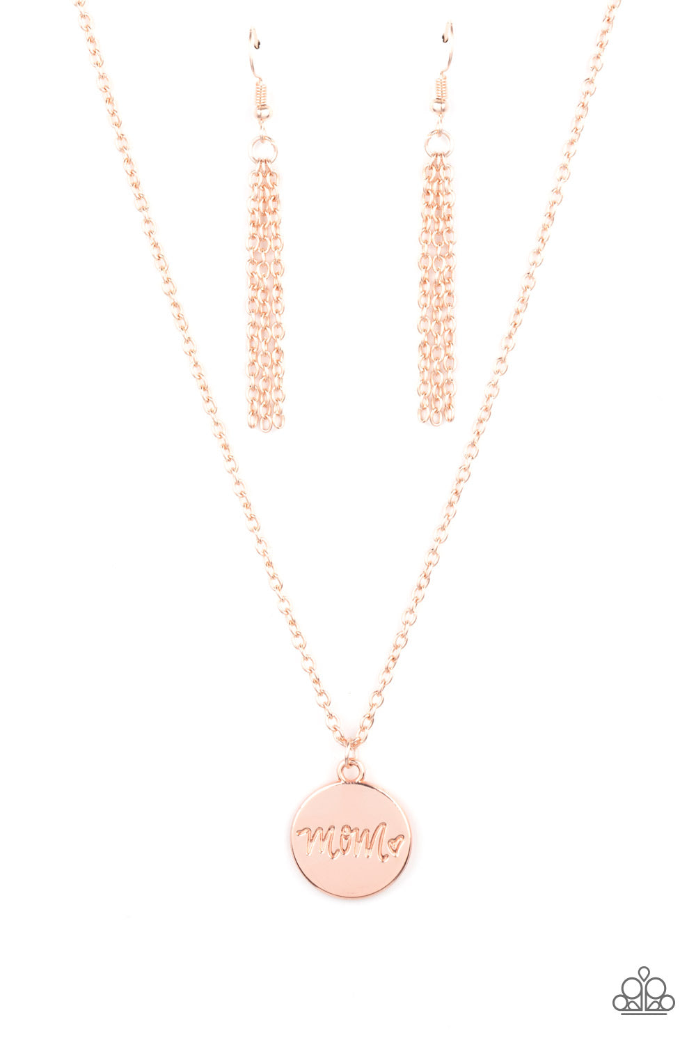 The Cool Mom - Rose Gold Necklace Paparazzi N0837