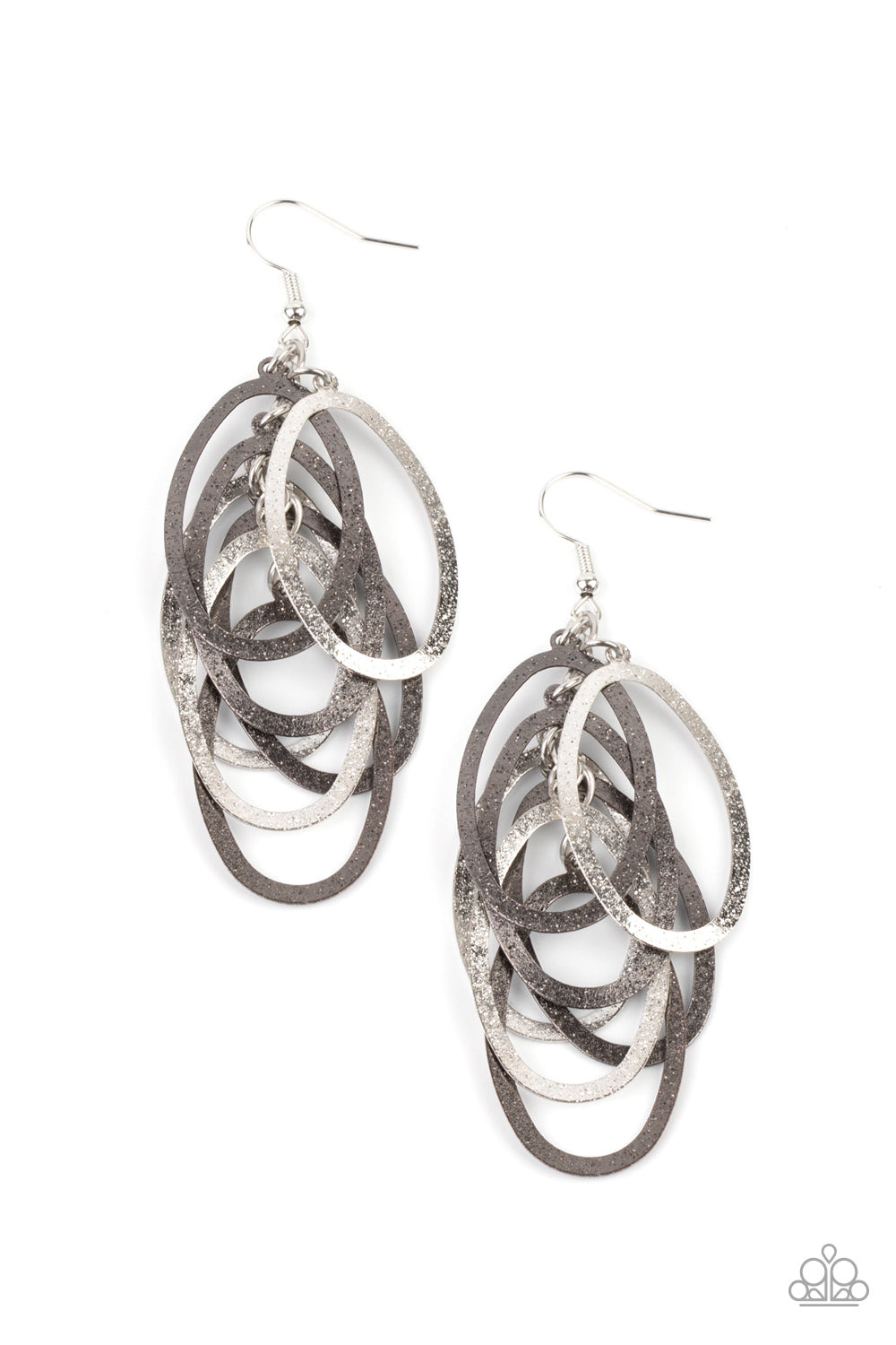 Mind OVAL Matter - Multi Earring Paparazzi E0265