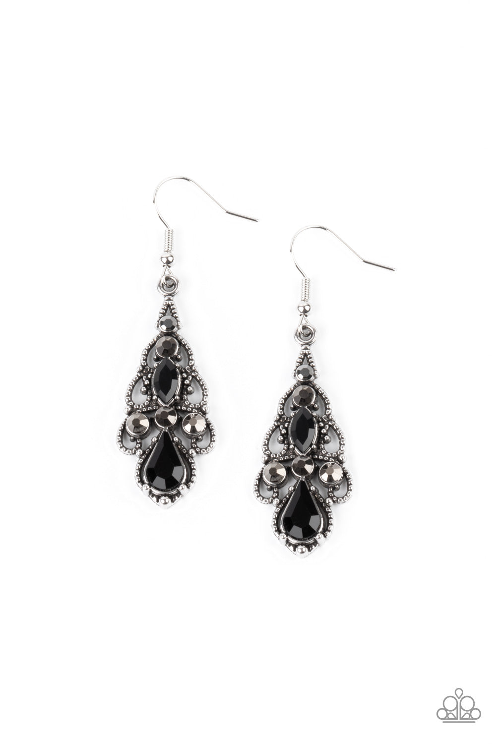 Urban Radiance - Black Earring Paparazzi E0440