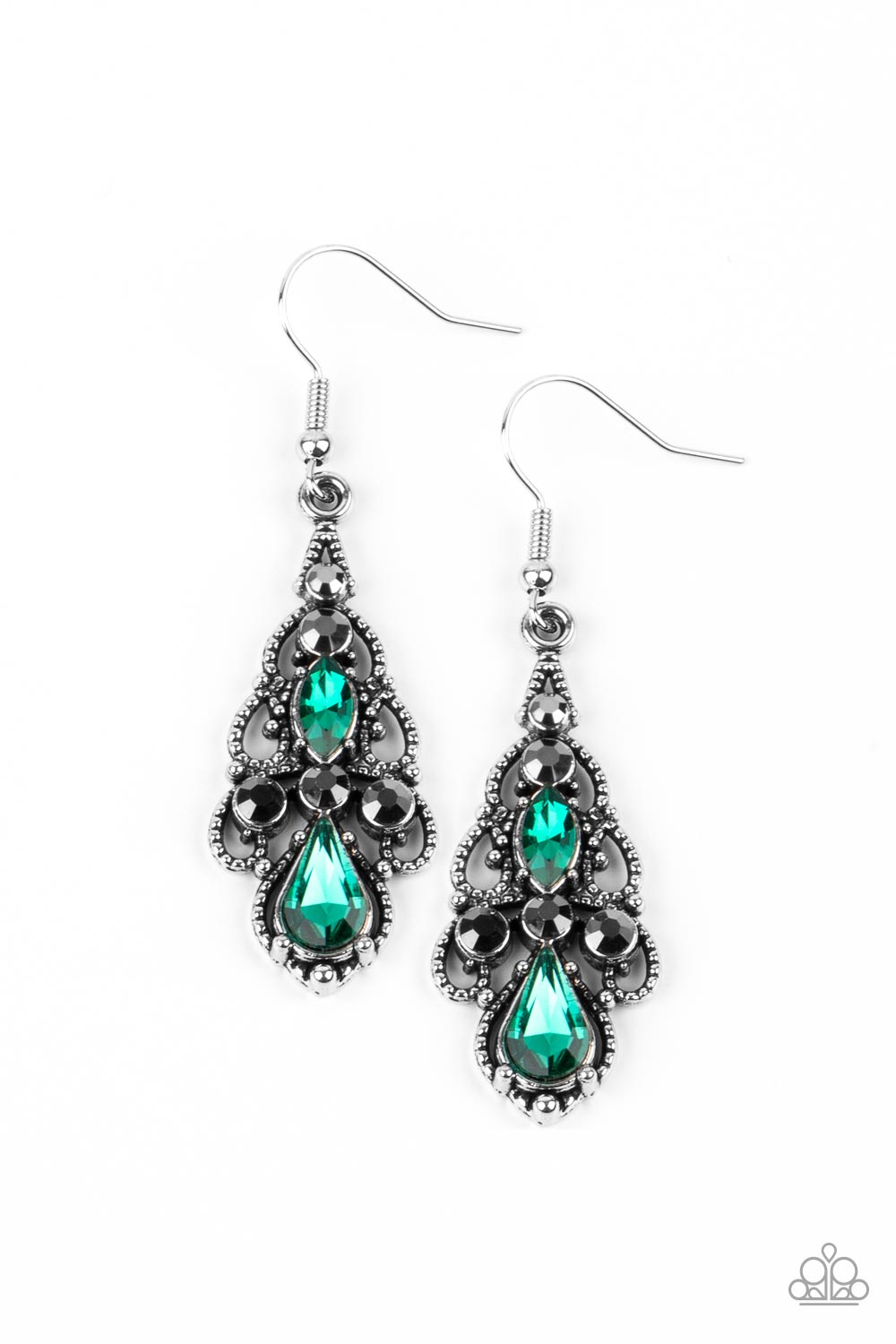 Urban Radiance - Green Earring Paparazzi E0293