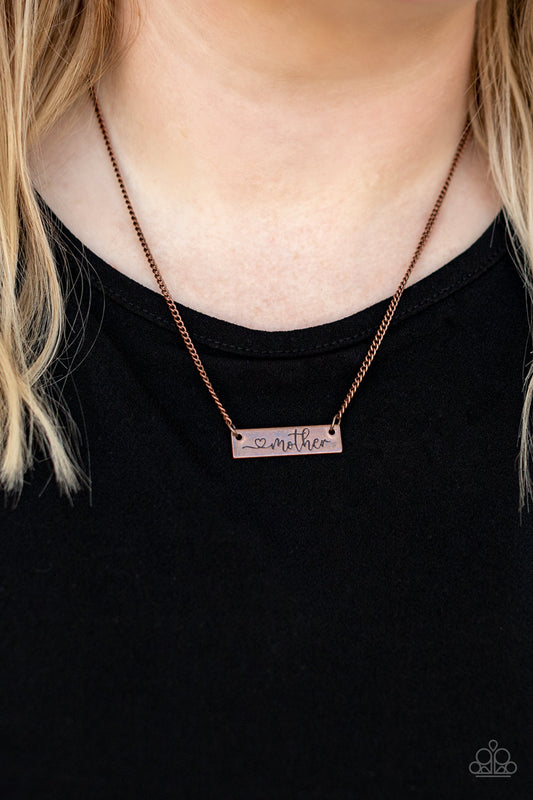 Joy Of Motherhood - Copper Necklace Paparazzi N0836