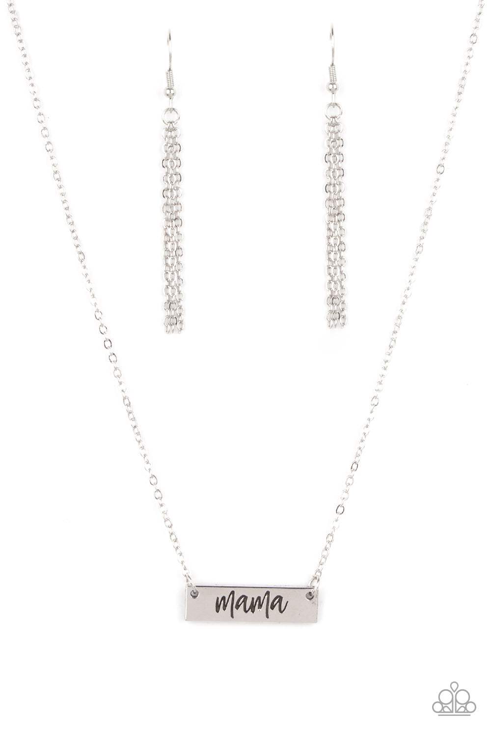 Blessed Mama - Silver "Mama" Necklace Paparazzi N0818