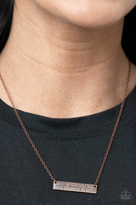 Living The Mom Life - Copper Necklace Paparazzi N0802