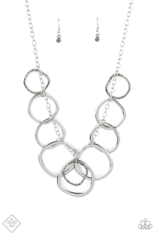 Dizzy With Desire Silver Necklace Paparazzi N0293