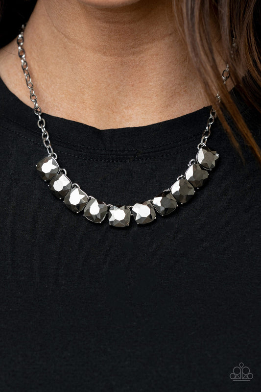 Radiance Squared - Silver Necklace Paparazzi N0439