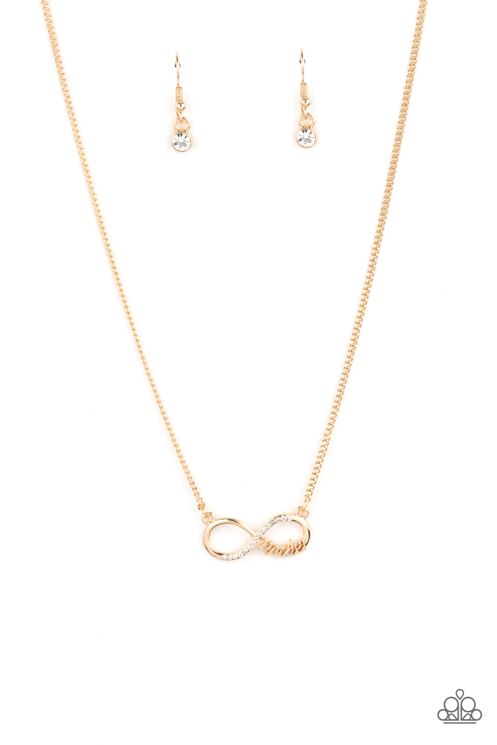 Forever Your Mom - Gold Infinity Necklace Paparazzi N0811