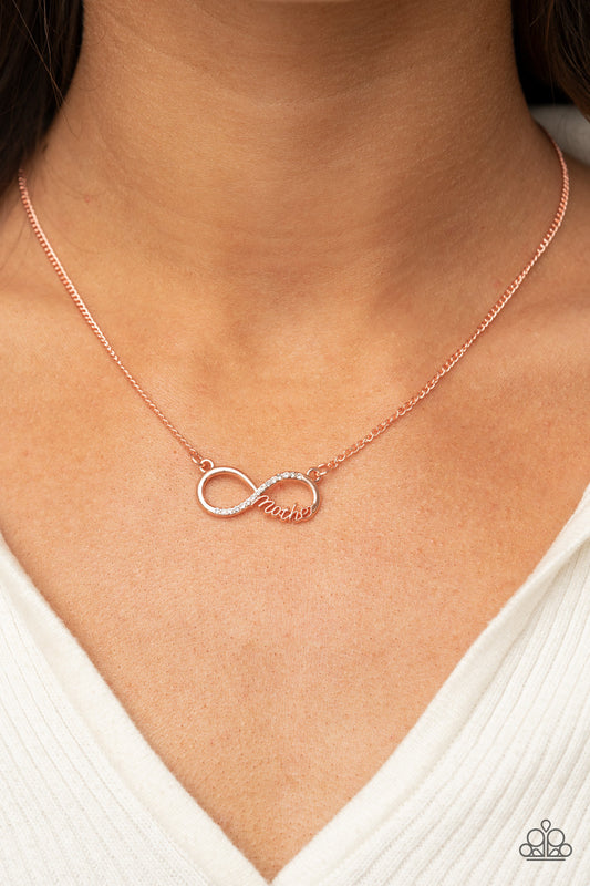 Forever Your Mom - Copper Infinity Mother Necklace Paparazzi N0825