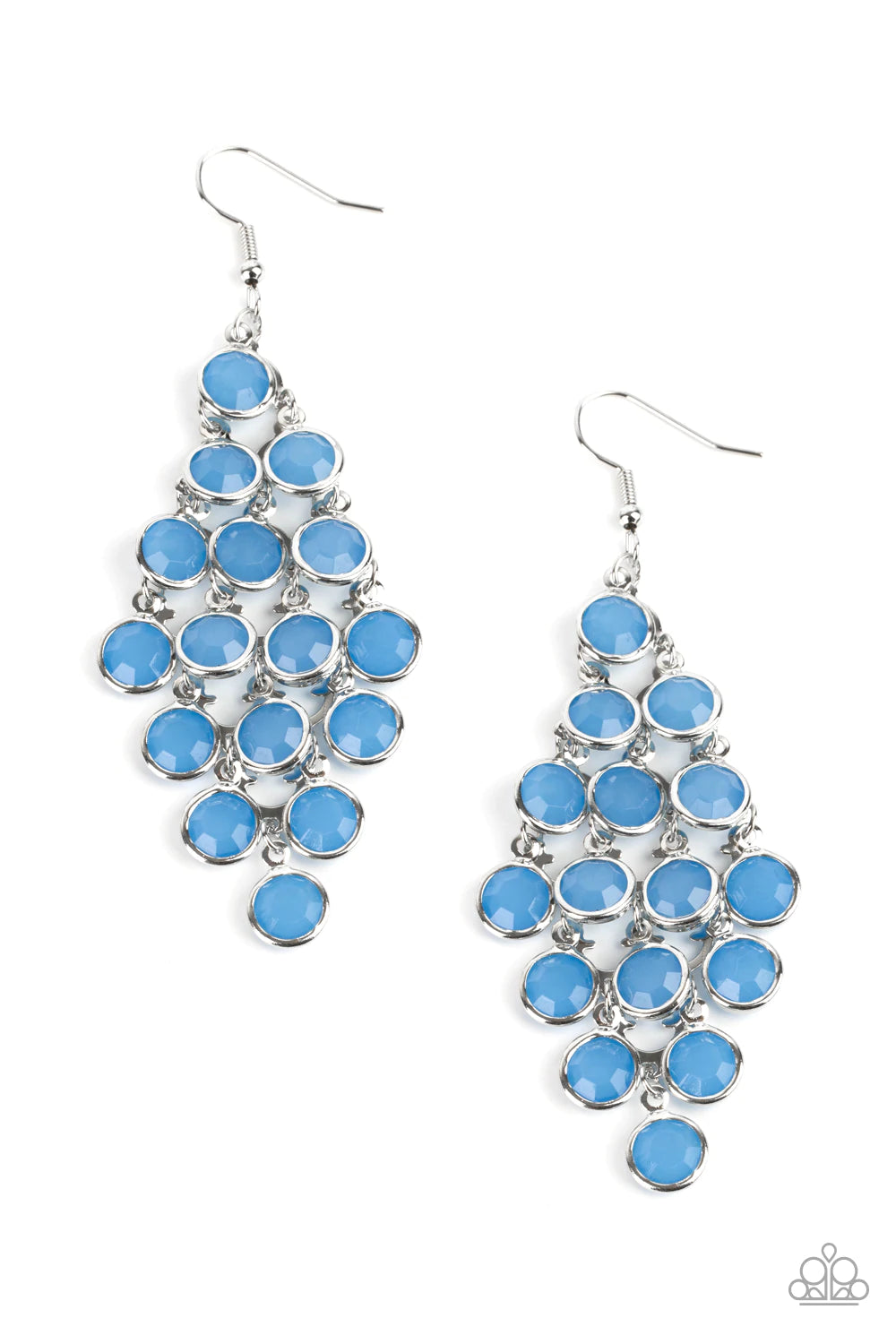 With All DEW Respect Blue Earring Paparazzi E0693