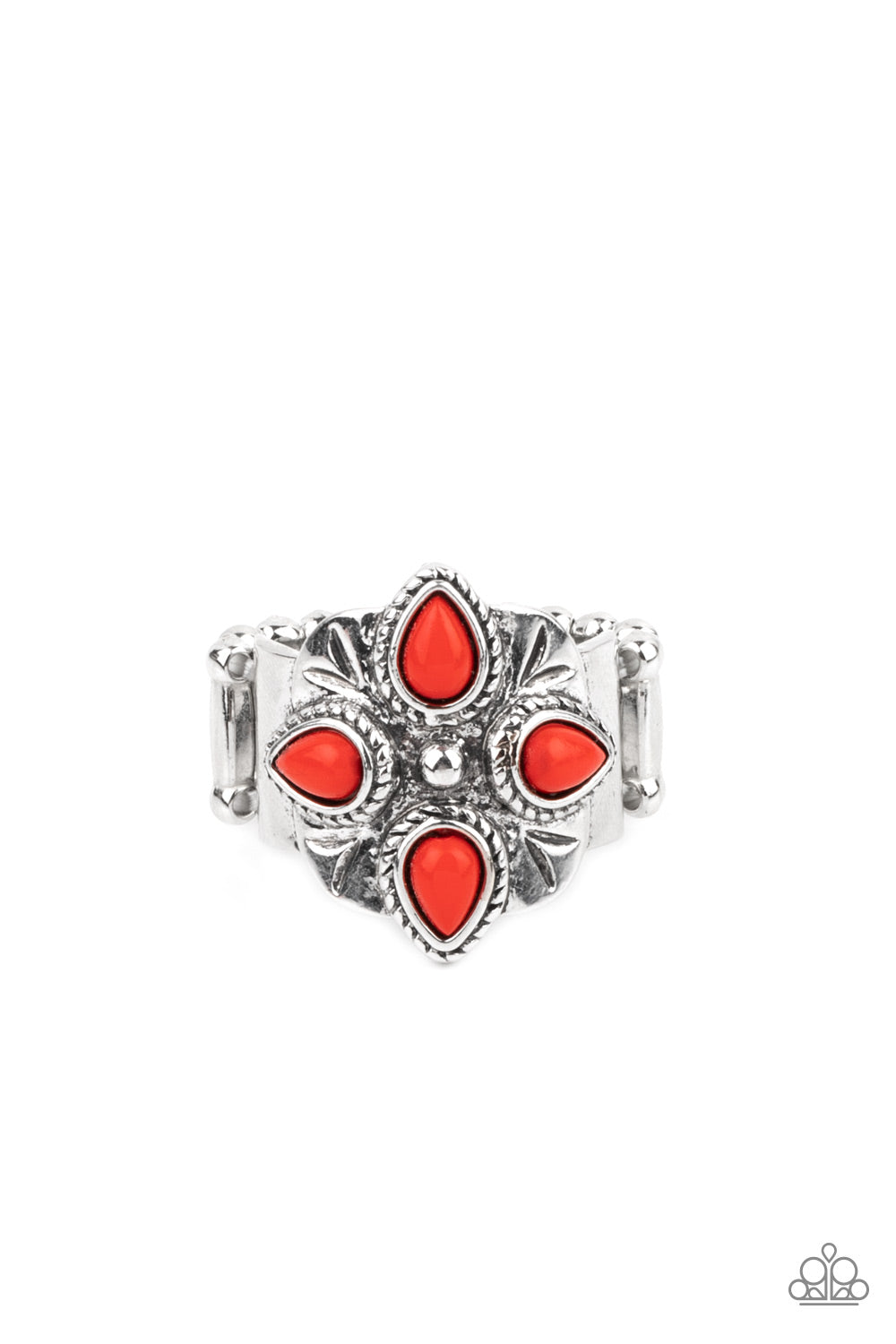 Badlands Bouquet - Red Ring Paparazzi R0161