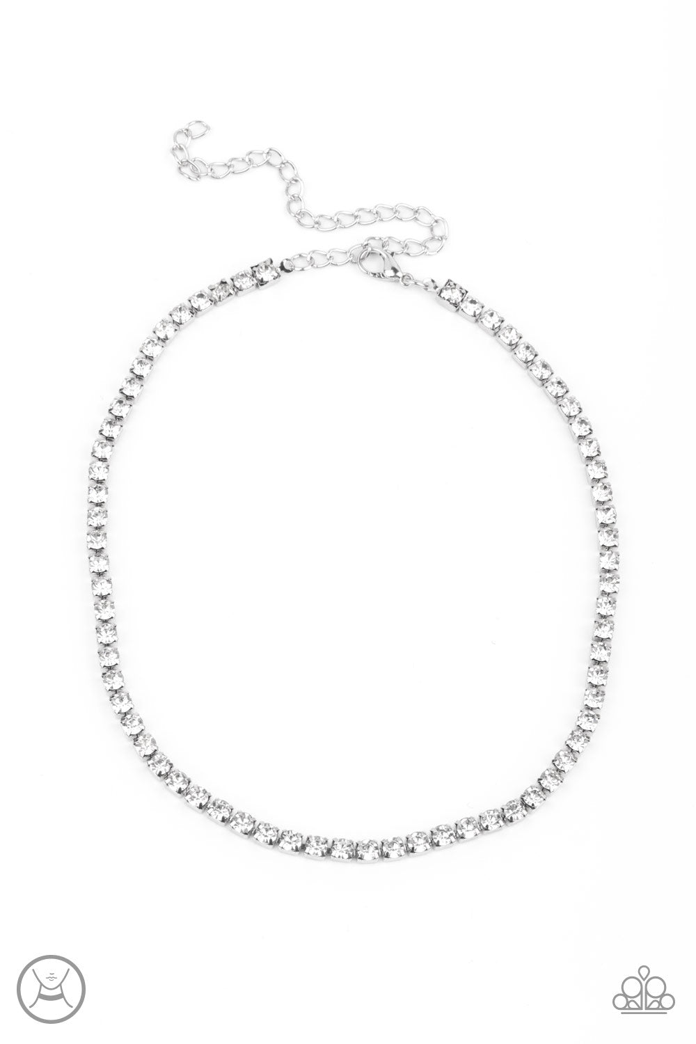 Starlight Radiance - White Rhinestone Choker Necklace N0773