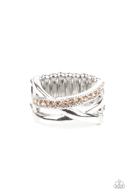 Forever Flawless Brown Topaz Rhinestone Ring R0120