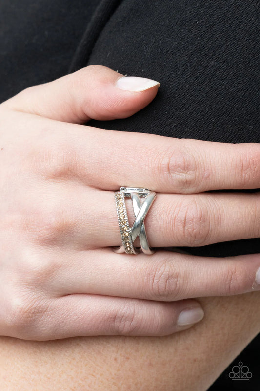 Forever Flawless Brown Topaz Rhinestone Ring R0120