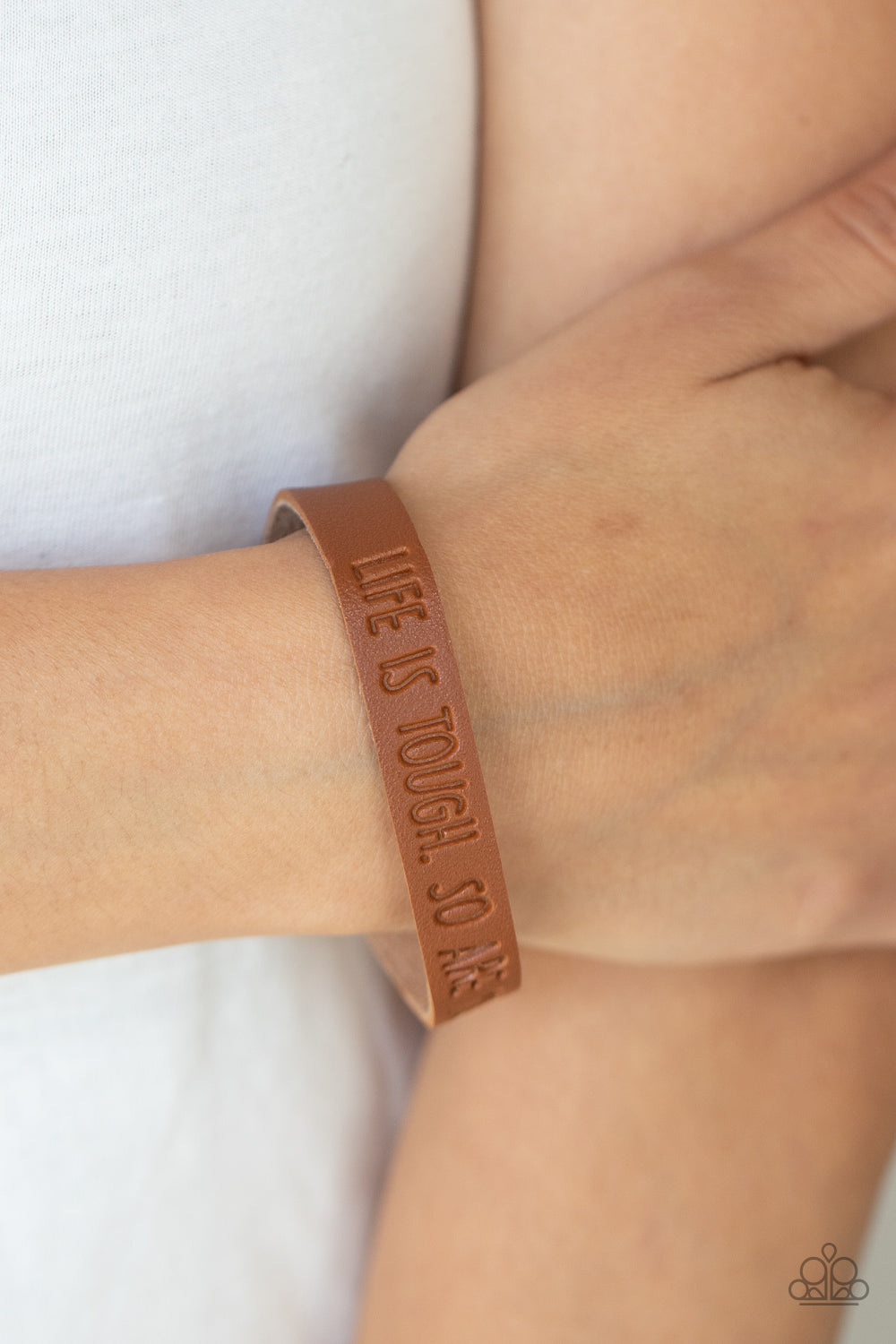 Life is Tough - Brown Urban Bracelet Paparazzi B0041