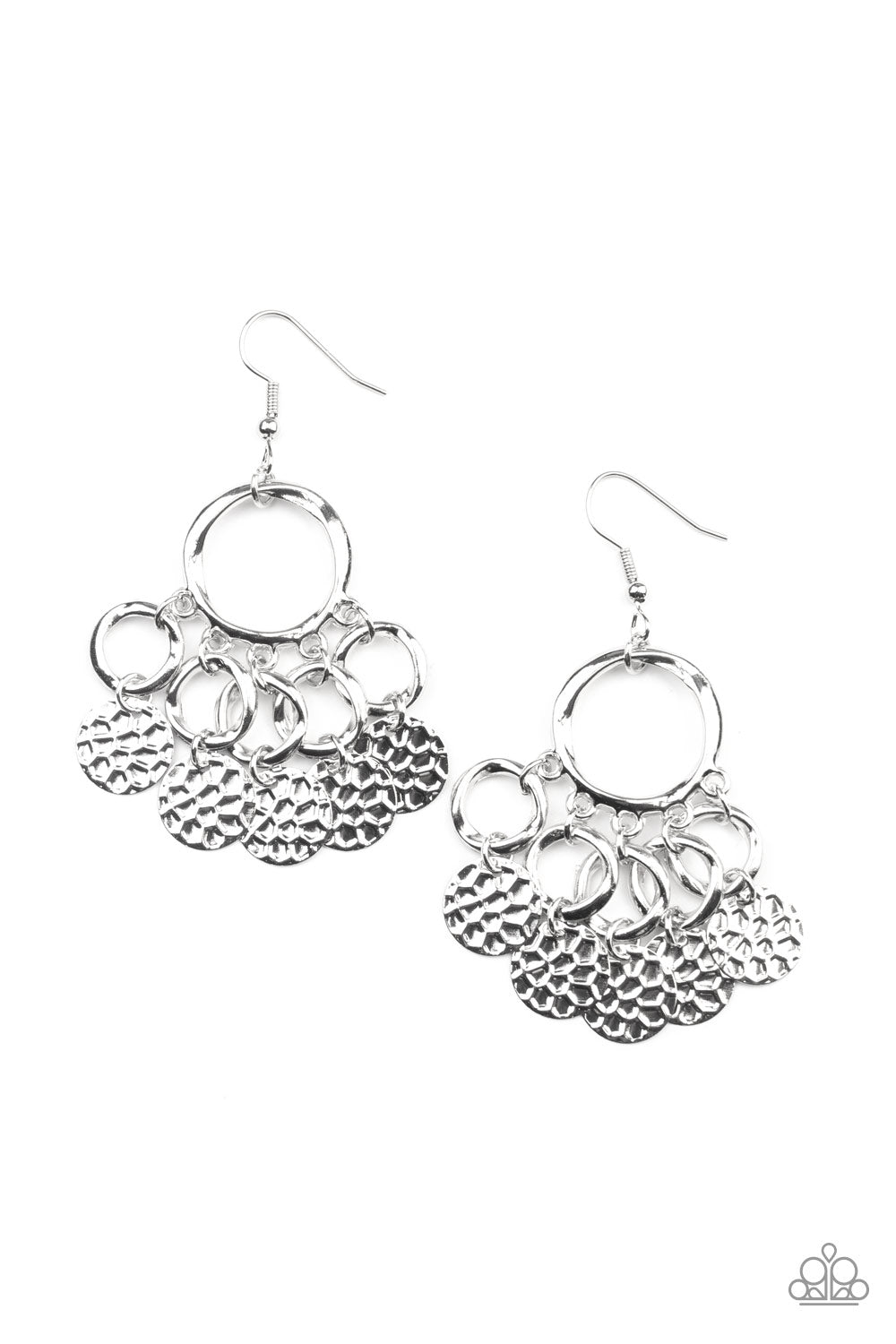 Partners in CHIME - Silver Earring Paparazzi E0174