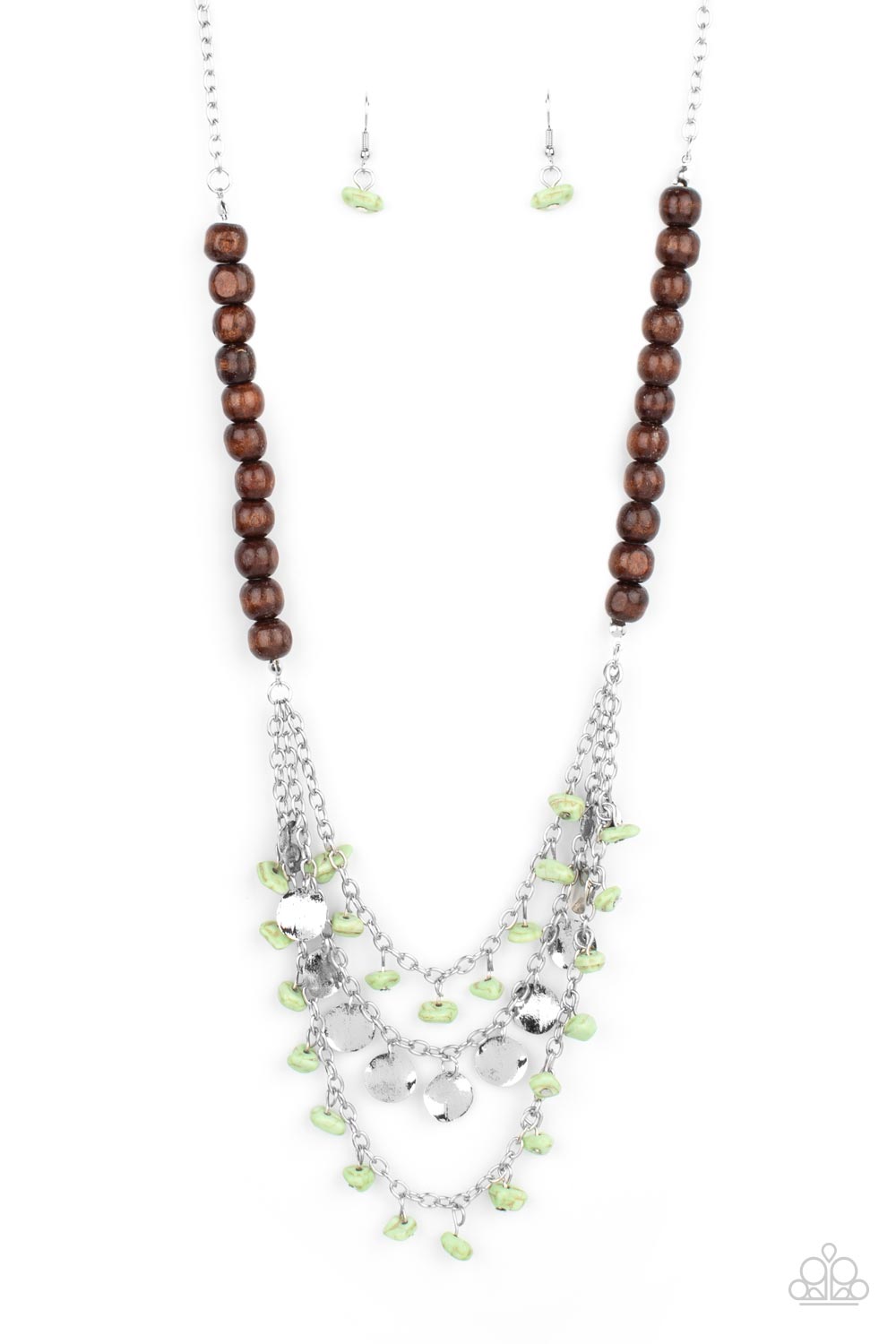 Plains Paradise - Green Pebble Necklace Paparazzi N0810