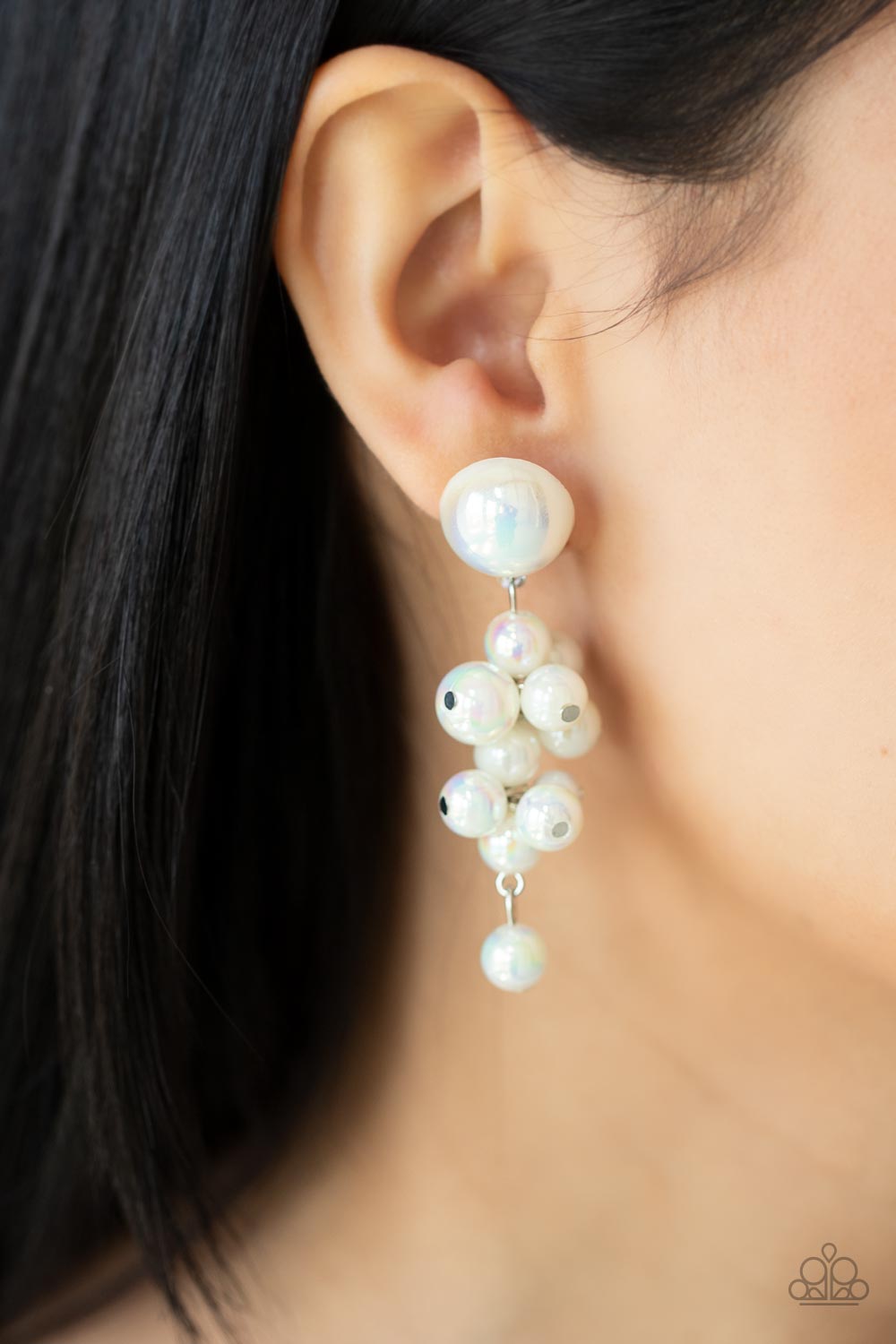 Don't Rock The YACHT - Multi Iridescent Pearl Earring Paparazzi E0554