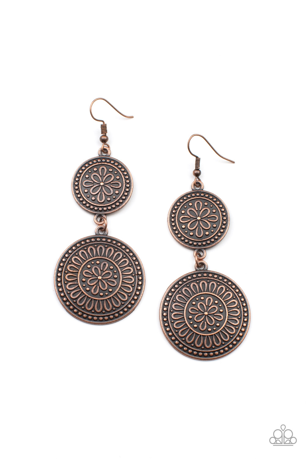 Road Trip Paradise - Copper Earring Paparazzi E0359