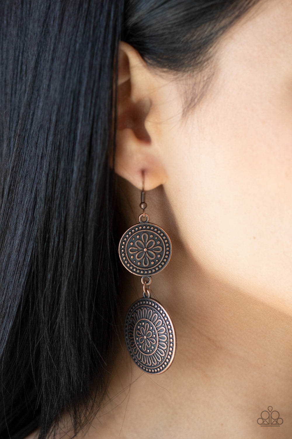 Road Trip Paradise - Copper Earring Paparazzi E0359