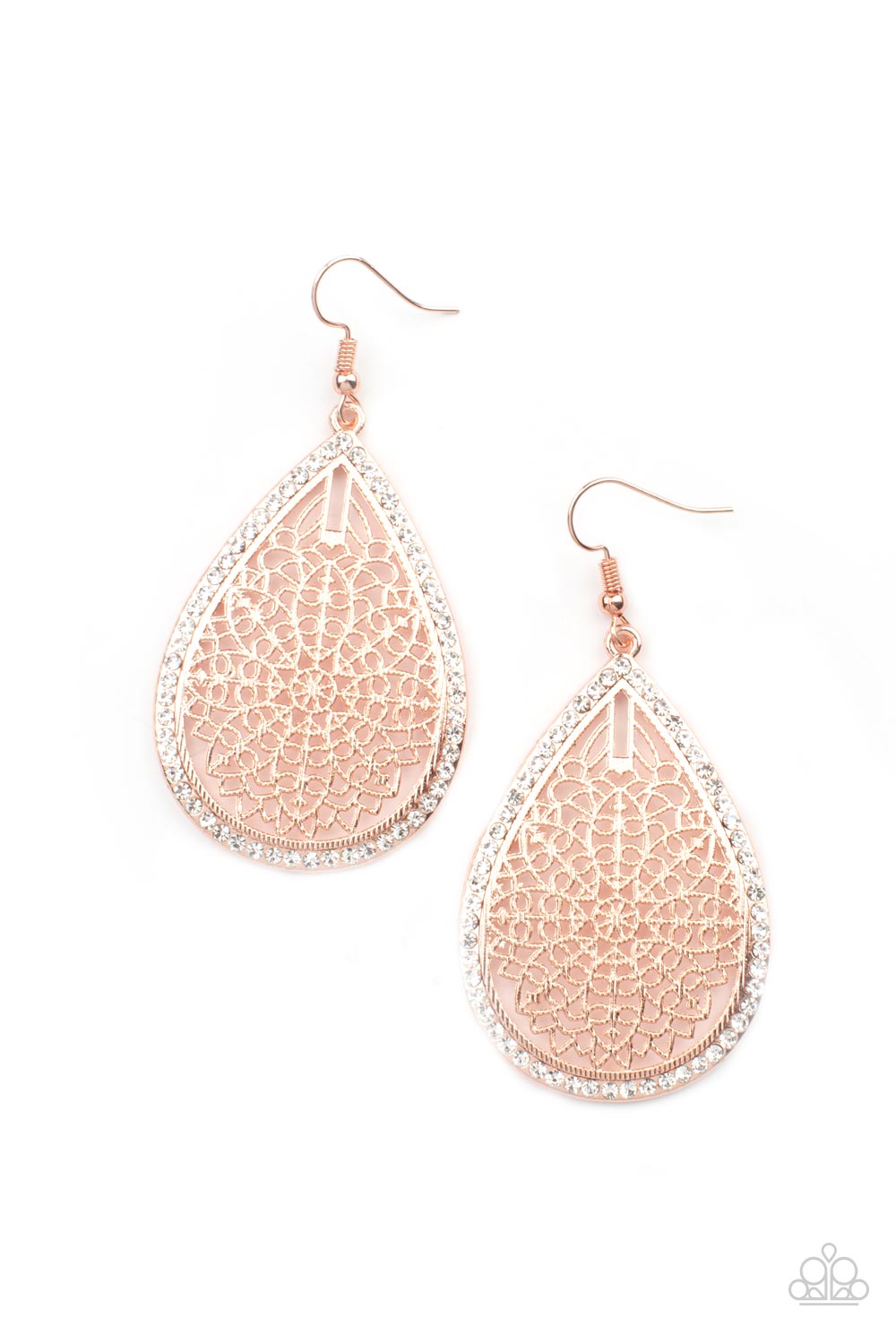 Fleur de Fantasy - Rose Gold Earring Paparazzi E0327