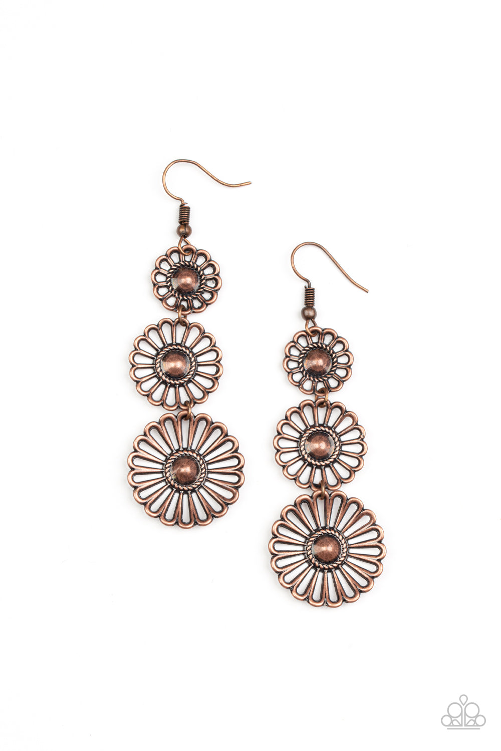 Gazebo Garden - Copper Earring Paparazzi E0619