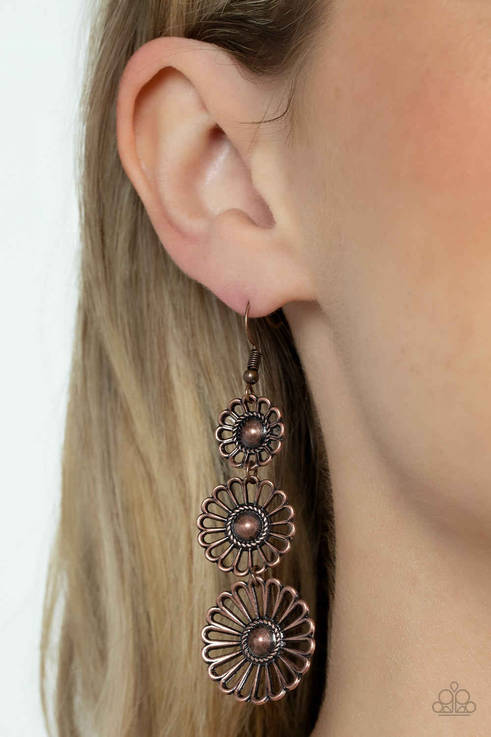 Gazebo Garden - Copper Earring Paparazzi E0619