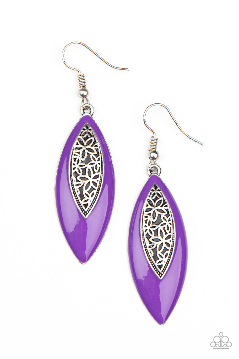 Venetian Vanity - Purple Earring Paparazzi E0415