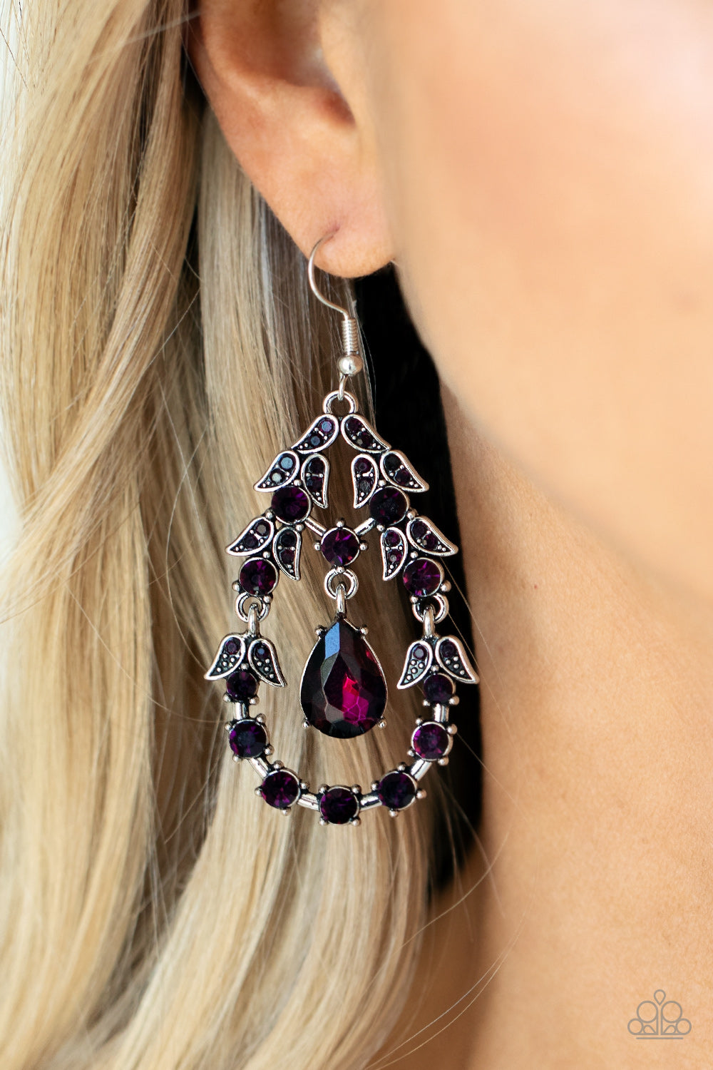 Garden Decorum - Purple Earring Paparazzi E0377