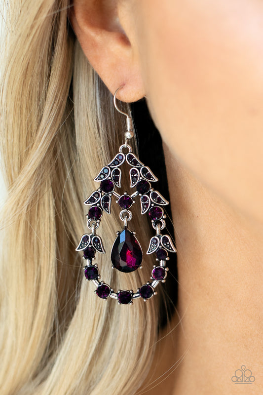 Garden Decorum - Purple Earring Paparazzi E0377