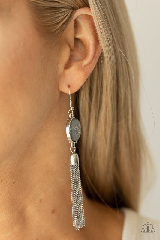 Oceanic Opalescence - Silver Earring Paparazzi E0382