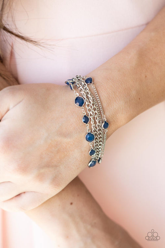 Glossy Goddess - Blue Bracelet Paparazzi B0141